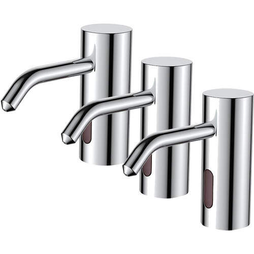 Bristan Commercial 3 X Sensor Soap Dispensers (Chrome).