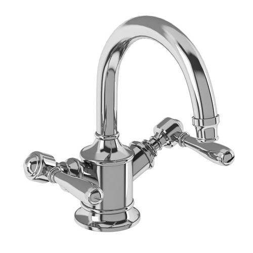 Burlington Arcade Basin Mixer Tap With Lever Handles (Chrome).