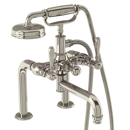 Burlington Arcade Deck Mounted BSM Tap, Lever Handles (Nickel).