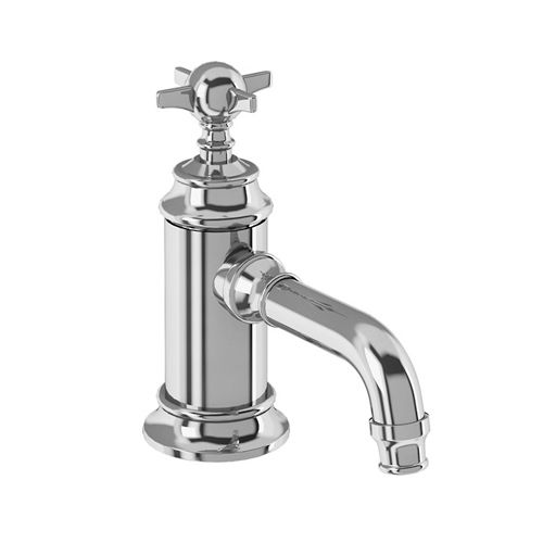 Burlington Arcade Basin Mixer Tap With Crosshead Handle (Chrome).