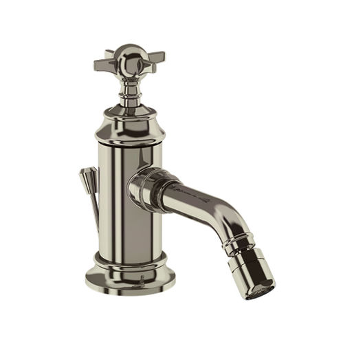 Burlington Arcade Bidet Tap With Crosshead Handle & Waste (Nickel).