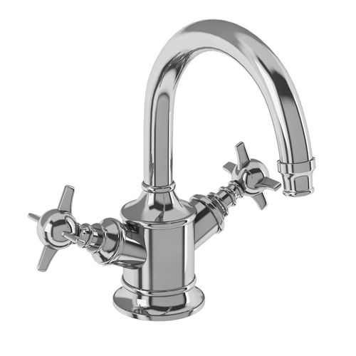 Burlington Arcade Basin Mixer Tap With Crosshead Handles (Chrome).