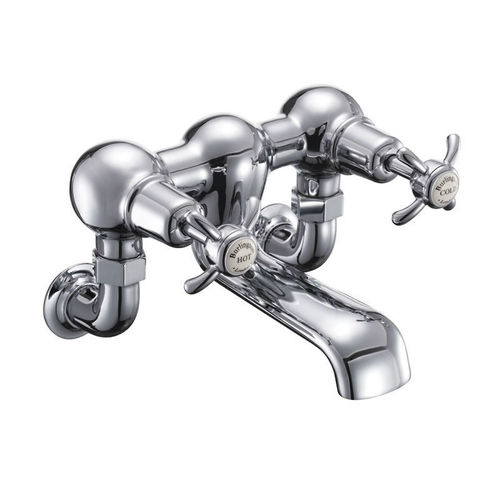 Burlington Anglesey Wall Mounted Bath Filler Tap (Chrome & Medici).