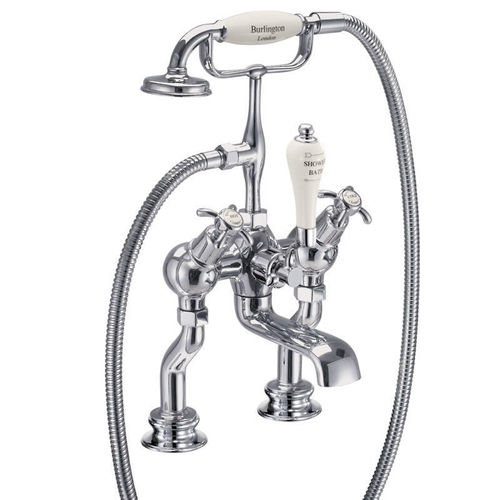 Burlington Anglesey Bath Shower Mixer Tap With Kit (Chrome & Medici).