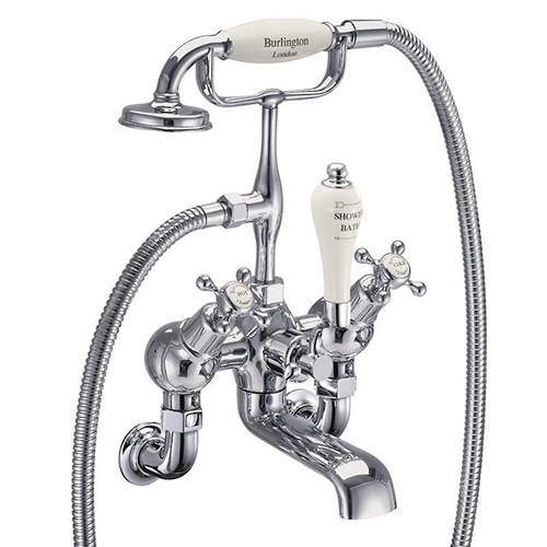 Burlington Claremont Wall Mounted Angled BSM Tap (Chrome & Medici).