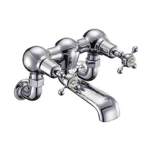 Burlington Claremont Wall Mounted Bath Filler Tap (Chrome & Medici).