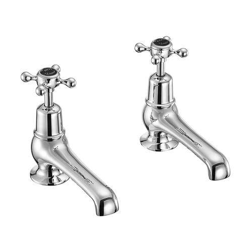 Burlington Claremont Bath Taps (Chrome & Black).