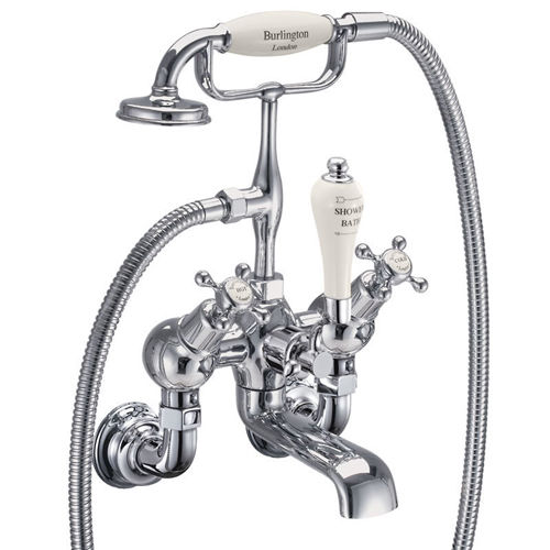 Burlington Claremont Wall Mounted Angled BSM Tap (Chrome & Medici).