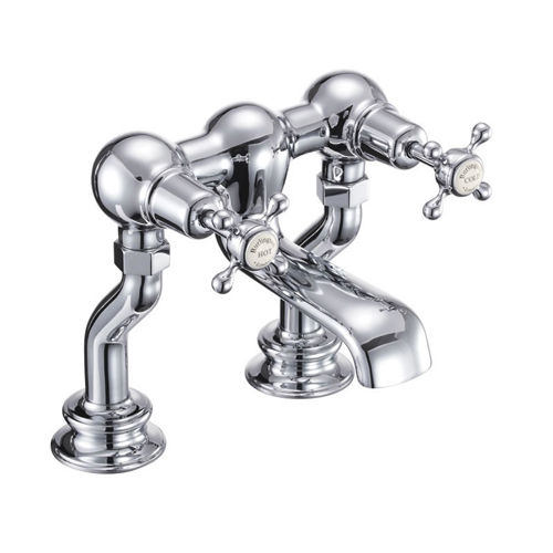 Burlington Claremont Bath Filler Tap (Chrome & Medici).