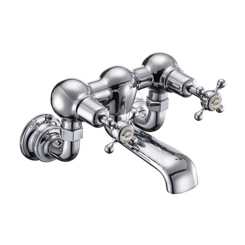 Burlington Claremont Wall Mounted Bath Filler Tap (Chrome & Medici).