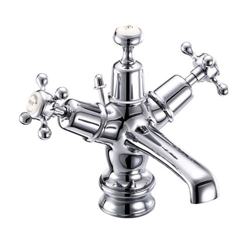 Burlington Claremont Basin Tap With Pop Up Waste (Chrome & Medici).