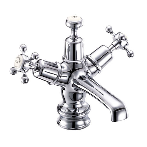 Burlington Claremont Basin Tap With Click Clack Waste (Chrome & Medici).