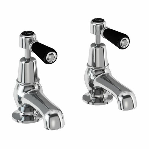 Burlington Kensington Basin Taps 3" (Chrome & Black).