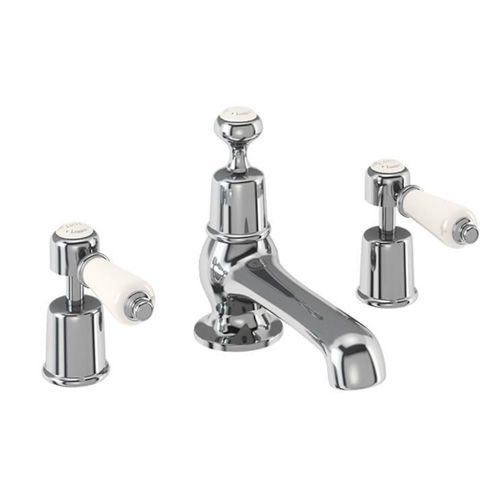 Burlington Kensington 3 Hole Basin Tap With Pop Up Waste (Chrome & Medici).