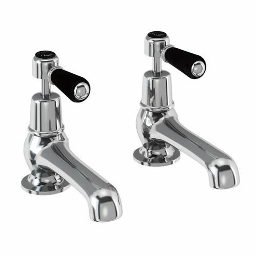 Burlington Kensington Bath Taps (Chrome & Black).