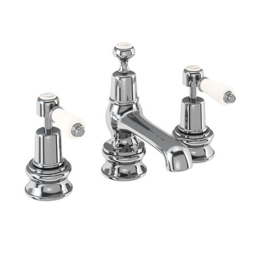 Burlington Kensington 3 Hole Basin Tap With Pop Up Waste (Chrome & Medici).