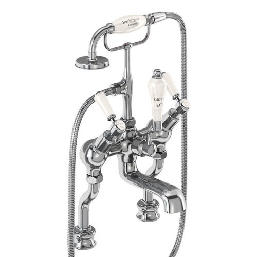 Burlington Kensington Bath Shower Mixer Tap With Kit (Chrome & Medici).