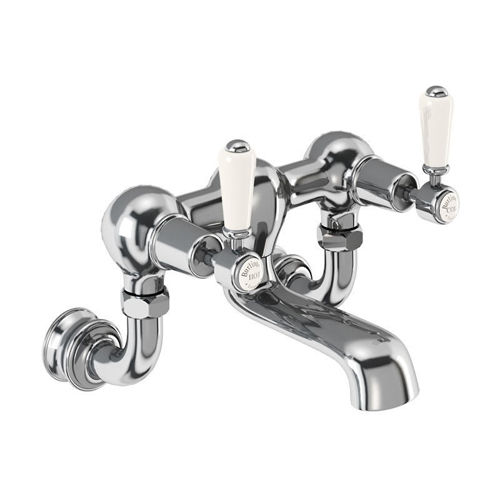 Burlington Kensington Wall Mounted Bath Filler Tap (Chrome & Medici).