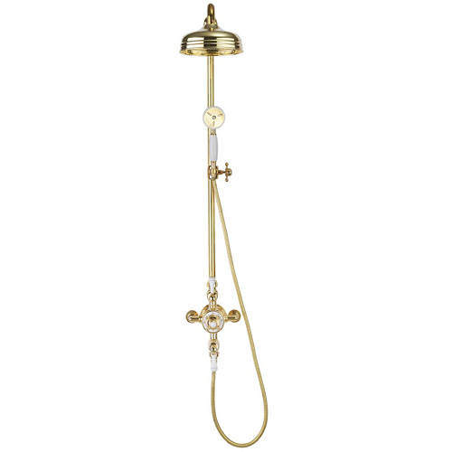 Crosswater Belgravia Thermostatic 2 Outlet Slider Shower Kit (Unlac Brass).