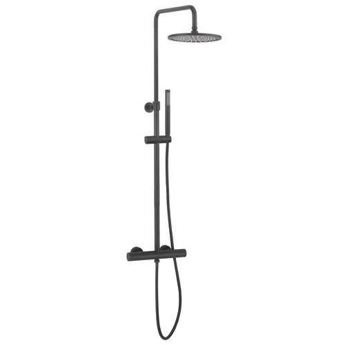 Crosswater Central Central Thermostatic Shower Kit (Matt Black).