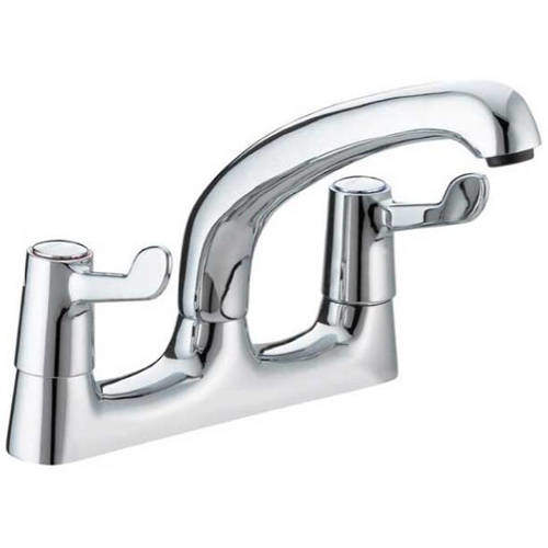 JTP Kitchen Astra Sink Mixer Kitchen Tap With Lever Handles (Chrome).