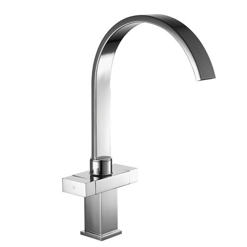 Kartell Kitchen Sink Mixer Tap With Twin Handles (Chrome).