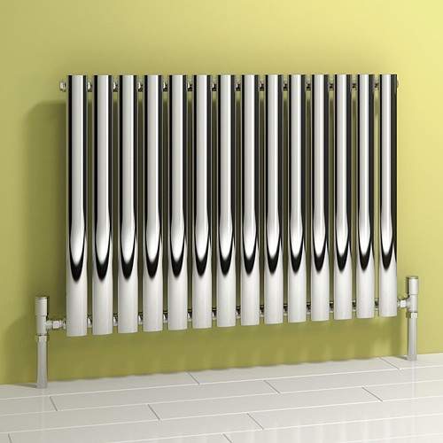 Reina Radiators Nerox Single Radiator (Polished Stainless Steel). 590x600.