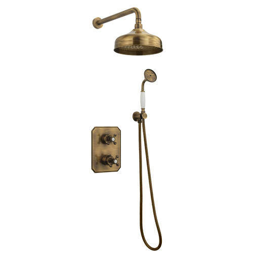 Tre Mercati Allora Thermostatic Shower Kit With Diverter (Bronze).