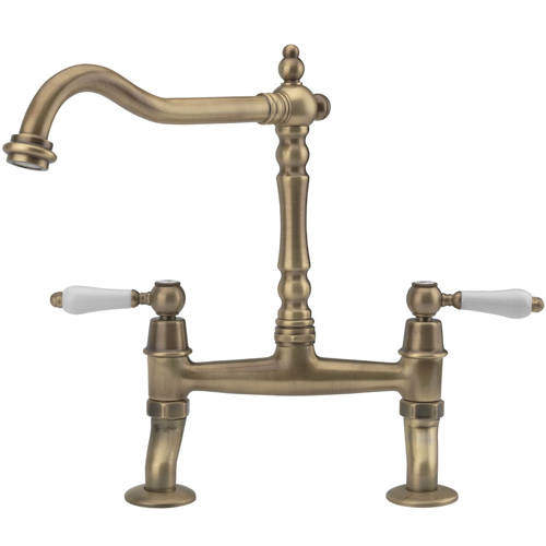 Tre Mercati Kitchen Little Venice Bridge Kitchen Tap (Antique Brass).