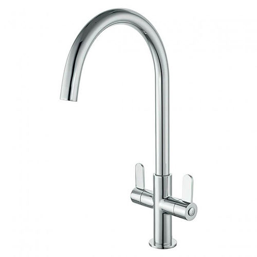 Tre Mercati Emilia 2 Lever Mono Sink Mixer Tap (Chrome).