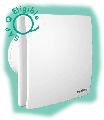 Vectaire Elegance Low Energy Extractor Fan With Timer Or Cord (White).