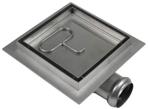 Waterworld Stainless Steel Wetroom Tile Drain With Frame. 450x450mm.