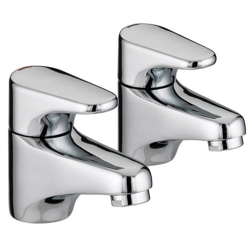 Larger image of Bristan Jute Basin Taps (Pair, Chrome).