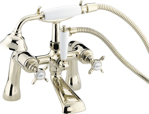 Larger image of Bristan 1901 Bath Shower Mixer Tap, Gold Plated. NBSMGCD