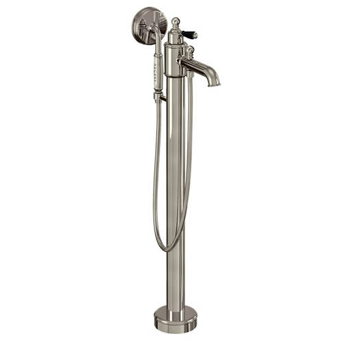 Larger image of Burlington Arcade Floor Standing BSM Tap, Lever Handle (Nickel & Black).