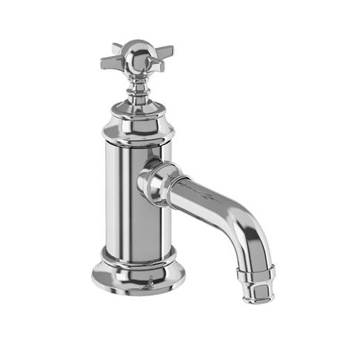 Larger image of Burlington Arcade Basin Mixer Tap With Crosshead Handle (Chrome).