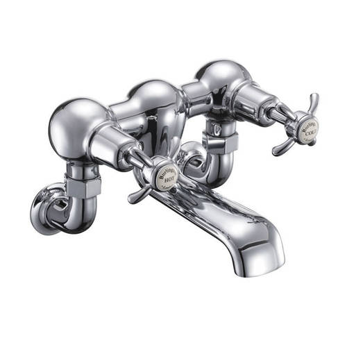 Larger image of Burlington Anglesey Wall Mounted Bath Filler Tap (Chrome & Medici).