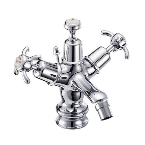 Larger image of Burlington Anglesey Bidet Tap With Pop Up Waste (Chrome & Medici).