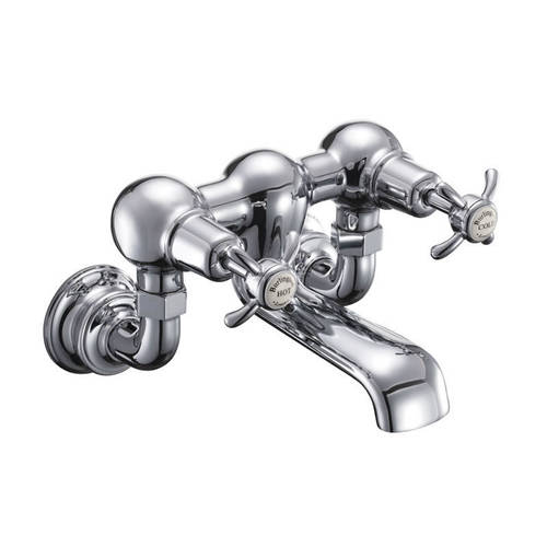 Larger image of Burlington Anglesey Wall Mounted Bath Filler Tap (Chrome & Medici).