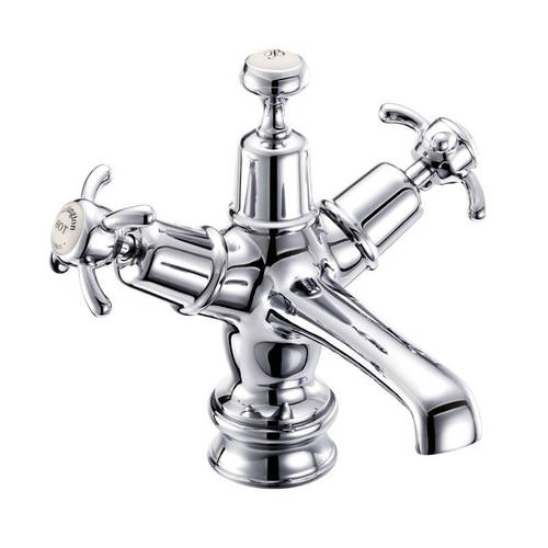 Larger image of Burlington Anglesey Basin Tap With Click Clack Waste (Chrome & Medici).