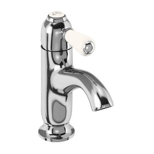 Larger image of Burlington Chelsea Curved Basin Mixer Tap (Chrome & Medici).