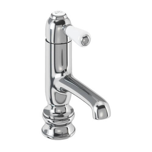 Larger image of Burlington Chelsea Regent Straight Basin Mixer Tap (Chrome & Medici).