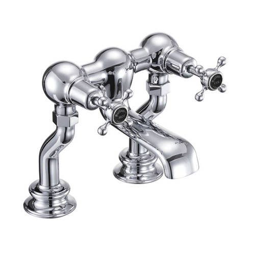 Larger image of Burlington Claremont Bath Filler Tap (Chrome & Black).