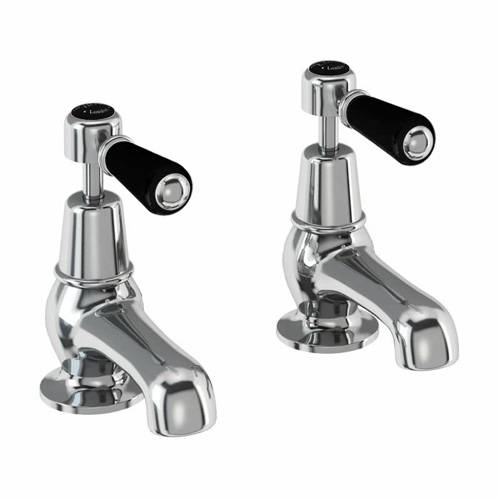 Larger image of Burlington Kensington Basin Taps 3" (Chrome & Black).