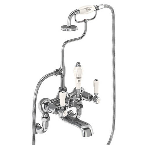 Larger image of Burlington Kensington Wall Mounted BSM Tap With Kit (Chrome & Medici).