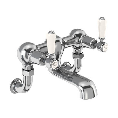 Larger image of Burlington Kensington Wall Mounted Bath Filler Tap (Chrome & Medici).