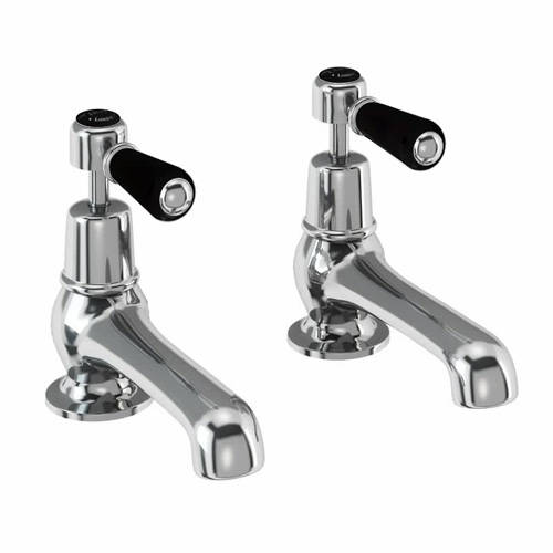 Larger image of Burlington Kensington Bath Taps (Chrome & Black).