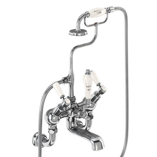 Larger image of Burlington Kensington Wall Mounted Angled BSM Tap (Chrome & Medici).