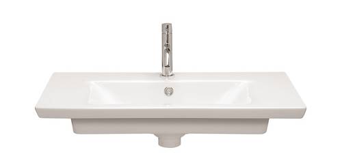 Example image of Crosswater Arena Vanity Unit With Ceramic Basin (700mm, Modern Oak, 1TH).