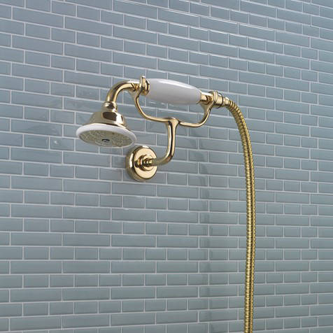 Example image of Crosswater Belgravia Thermostatic 2 Outlet Cradle Shower Kit (U Brass).